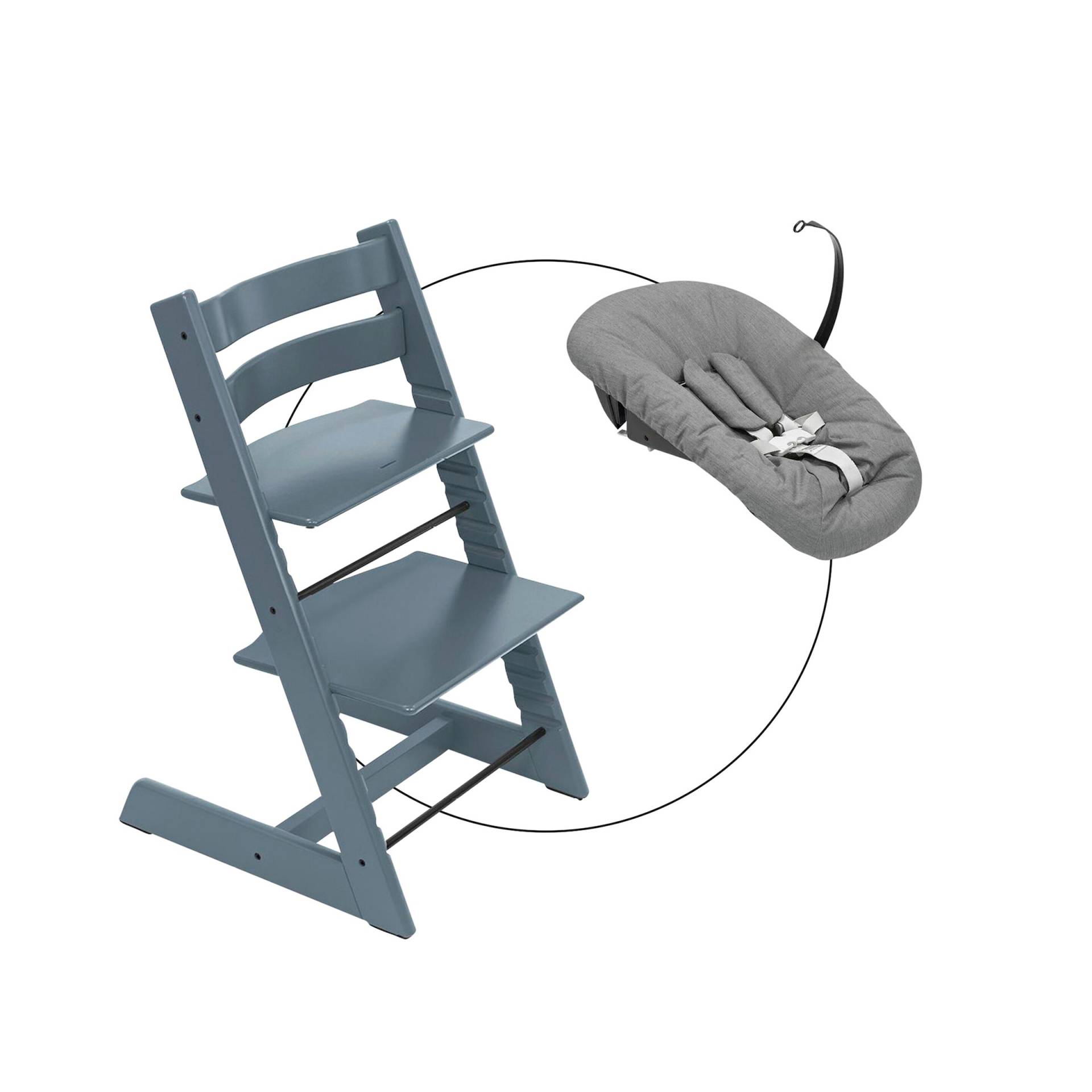 Stokke® Tripp Trapp® Bundle Treppenhochstuhl inkl. Newbornset Deep Grey von Stokke