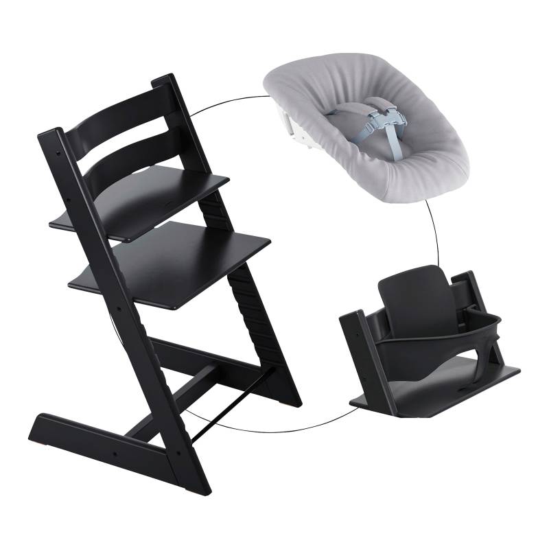 Stokke® Tripp Trapp® Bundle Treppenhochstuhl inkl. Newbornset Light Grey & Babyset von Stokke
