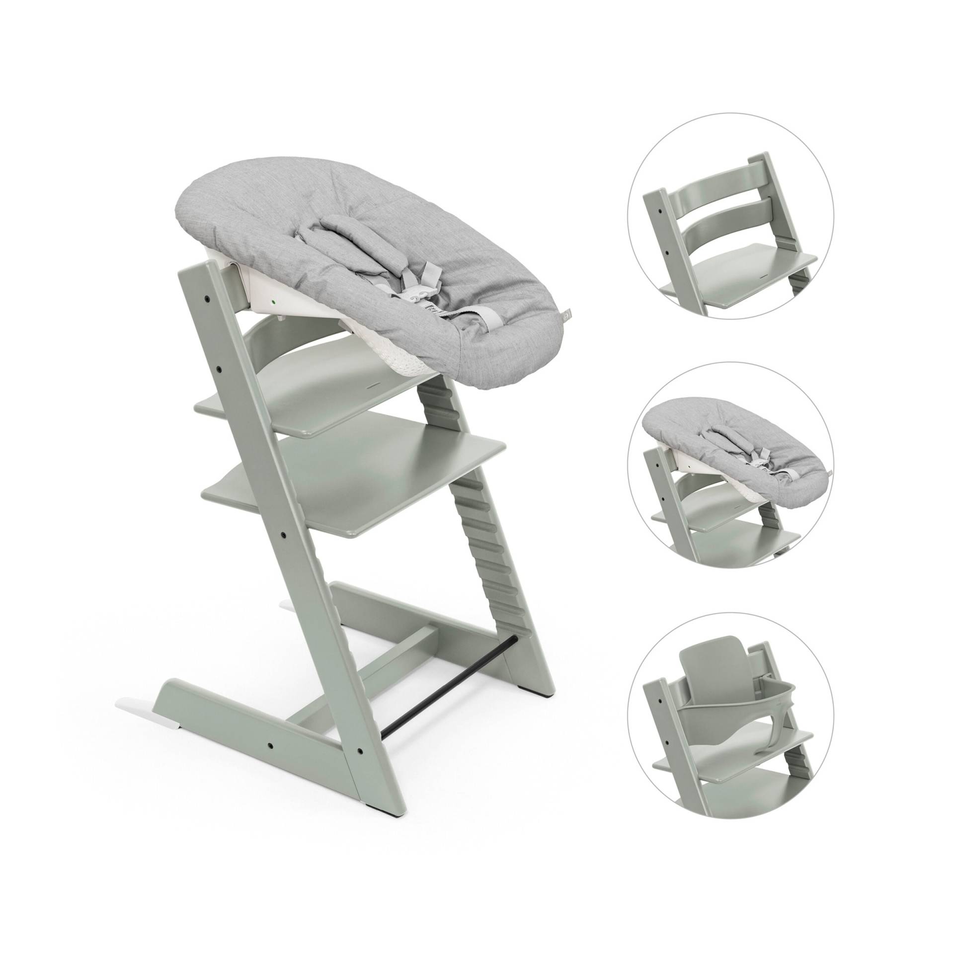 Stokke® Tripp Trapp® Bundle Treppenhochstuhl inkl. Newbornset Light Grey & Babyset von Stokke