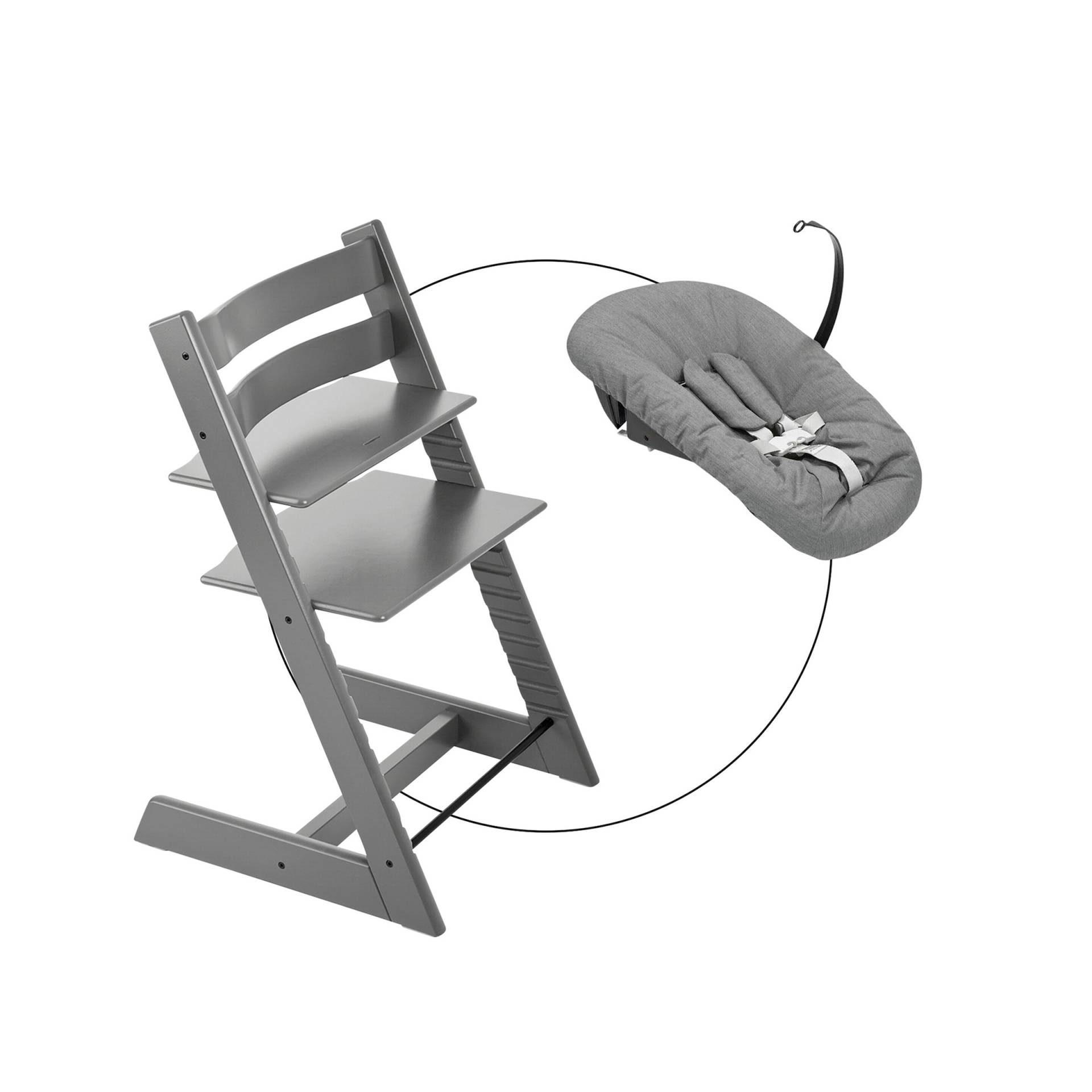 Stokke® Tripp Trapp® Bundle Treppenhochstuhl inkl. Newbornset deep grey von Stokke