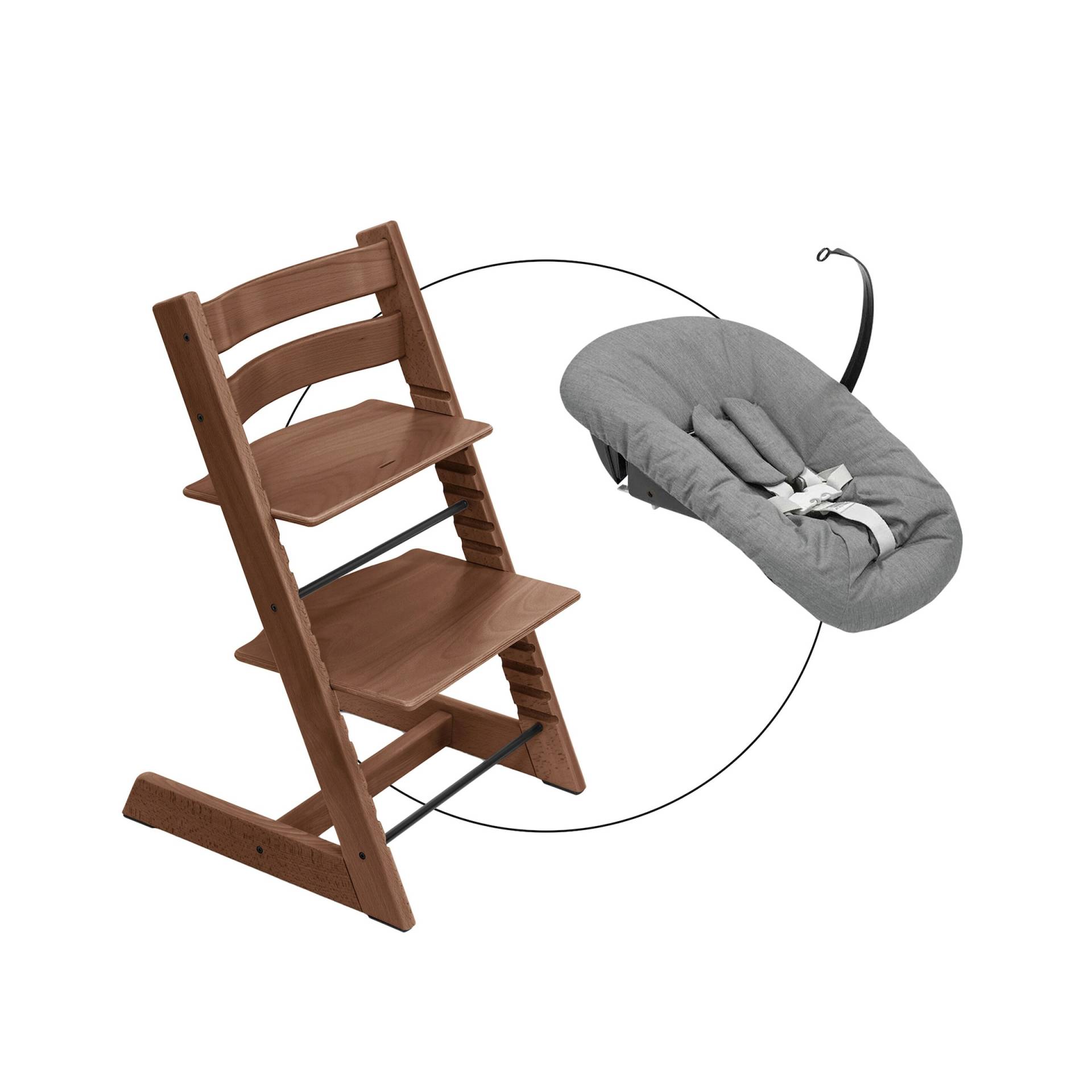 Stokke® Tripp Trapp® Bundle Treppenhochstuhl inkl. Newbornset deep grey von Stokke