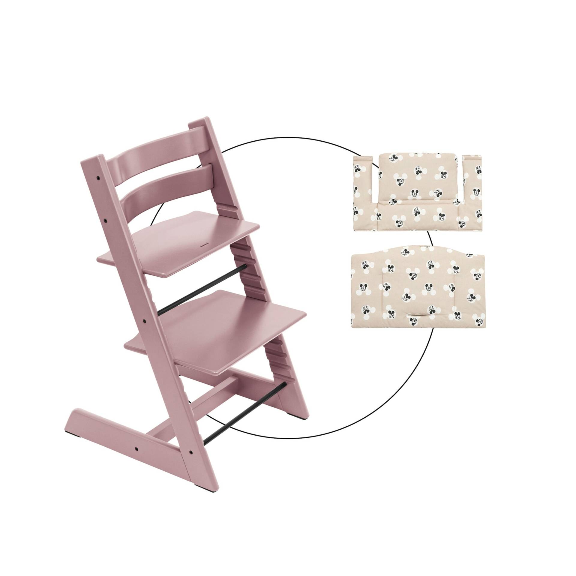 Stokke® Tripp Trapp® Bundle Treppenhochstuhl inkl. Sitzkissen Classic Mickey Signature von Stokke