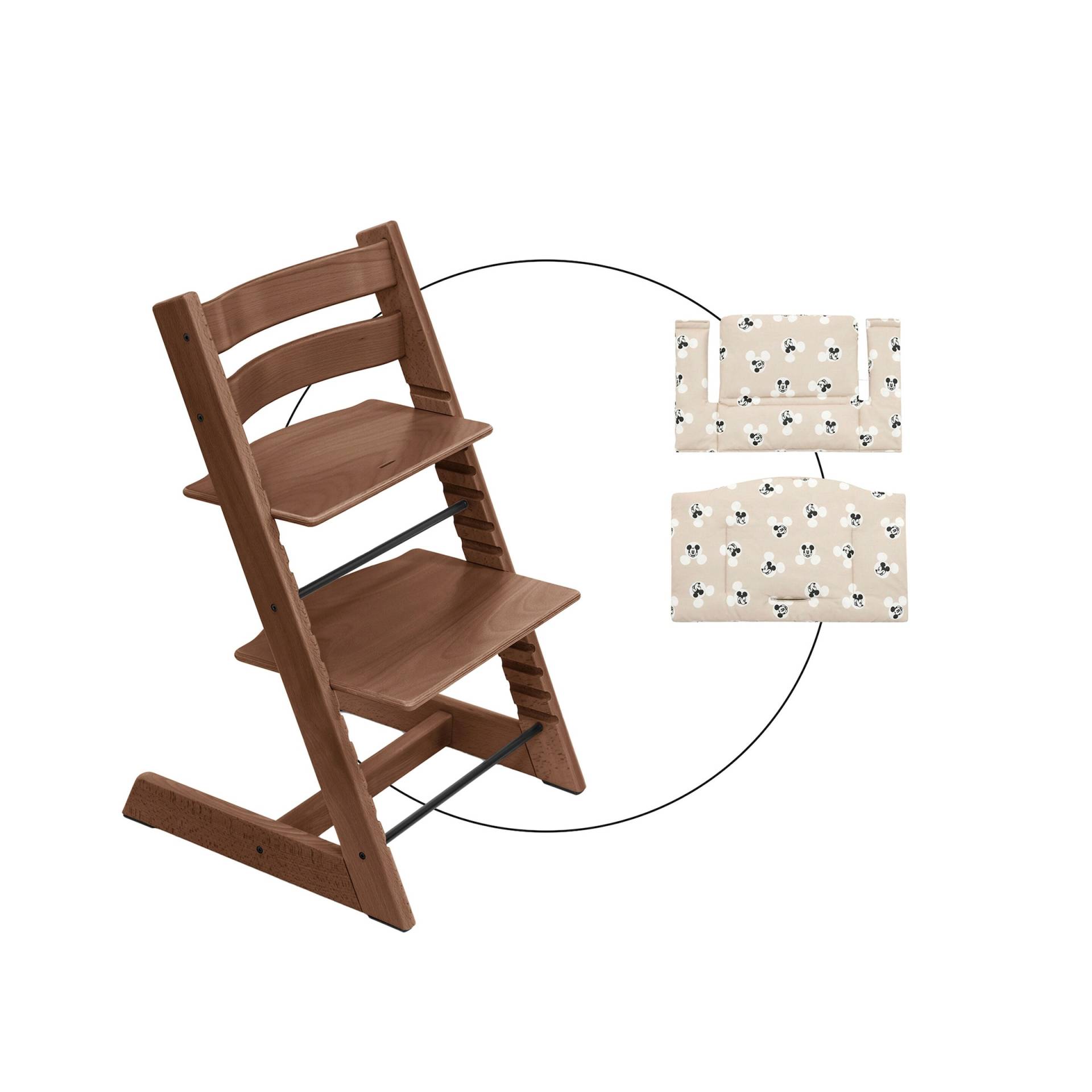 Stokke® Tripp Trapp® Bundle Treppenhochstuhl inkl. Sitzkissen Classic Mickey Signature von Stokke
