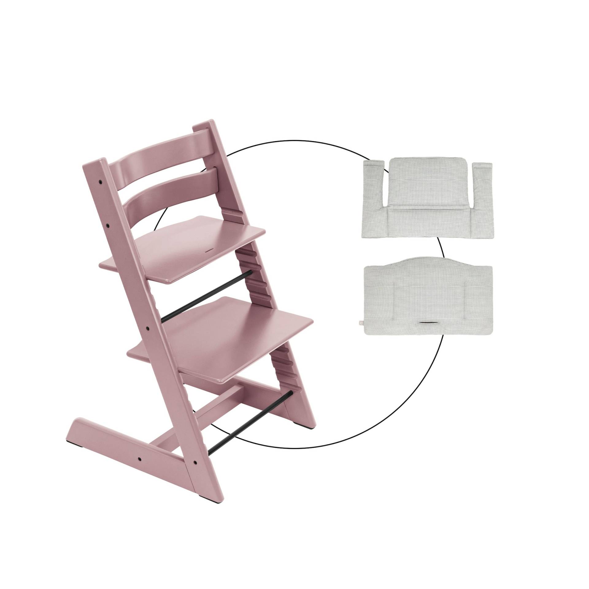 Stokke® Tripp Trapp® Bundle Treppenhochstuhl inkl. Sitzkissen Classic Nordic Grey von Stokke