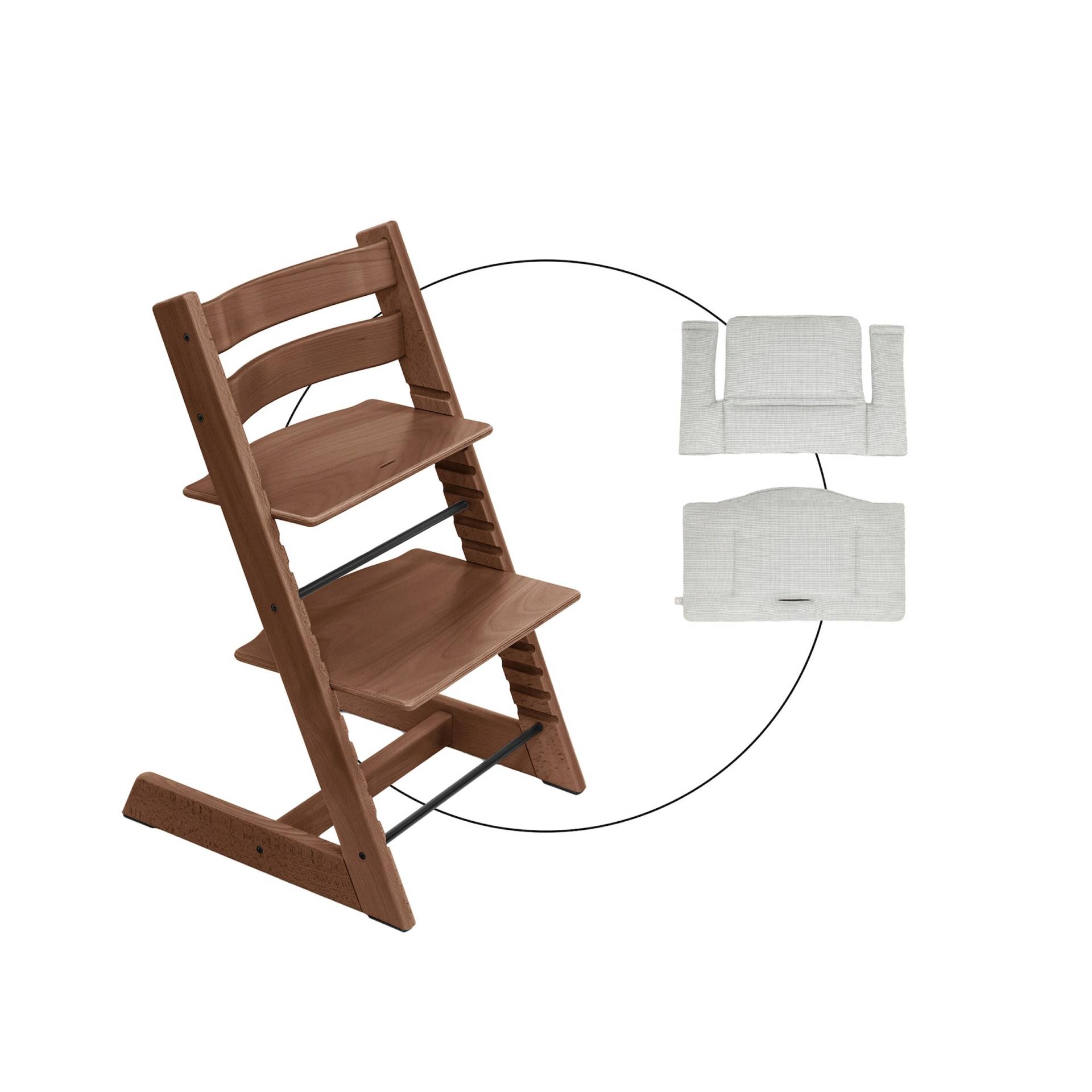 Stokke® Tripp Trapp® Bundle Treppenhochstuhl inkl. Sitzkissen Classic Nordic Grey von Stokke