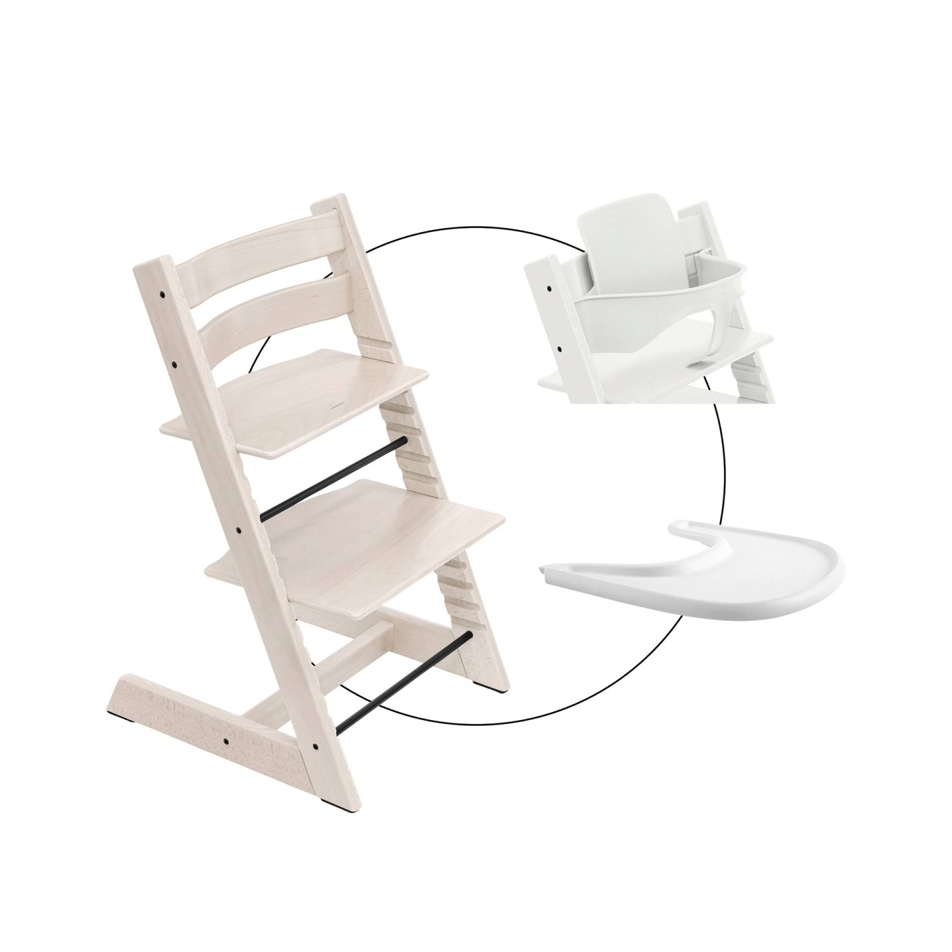Stokke® Tripp Trapp® Bundle Treppenhochstuhl inklusive Babyset & Tray von Stokke