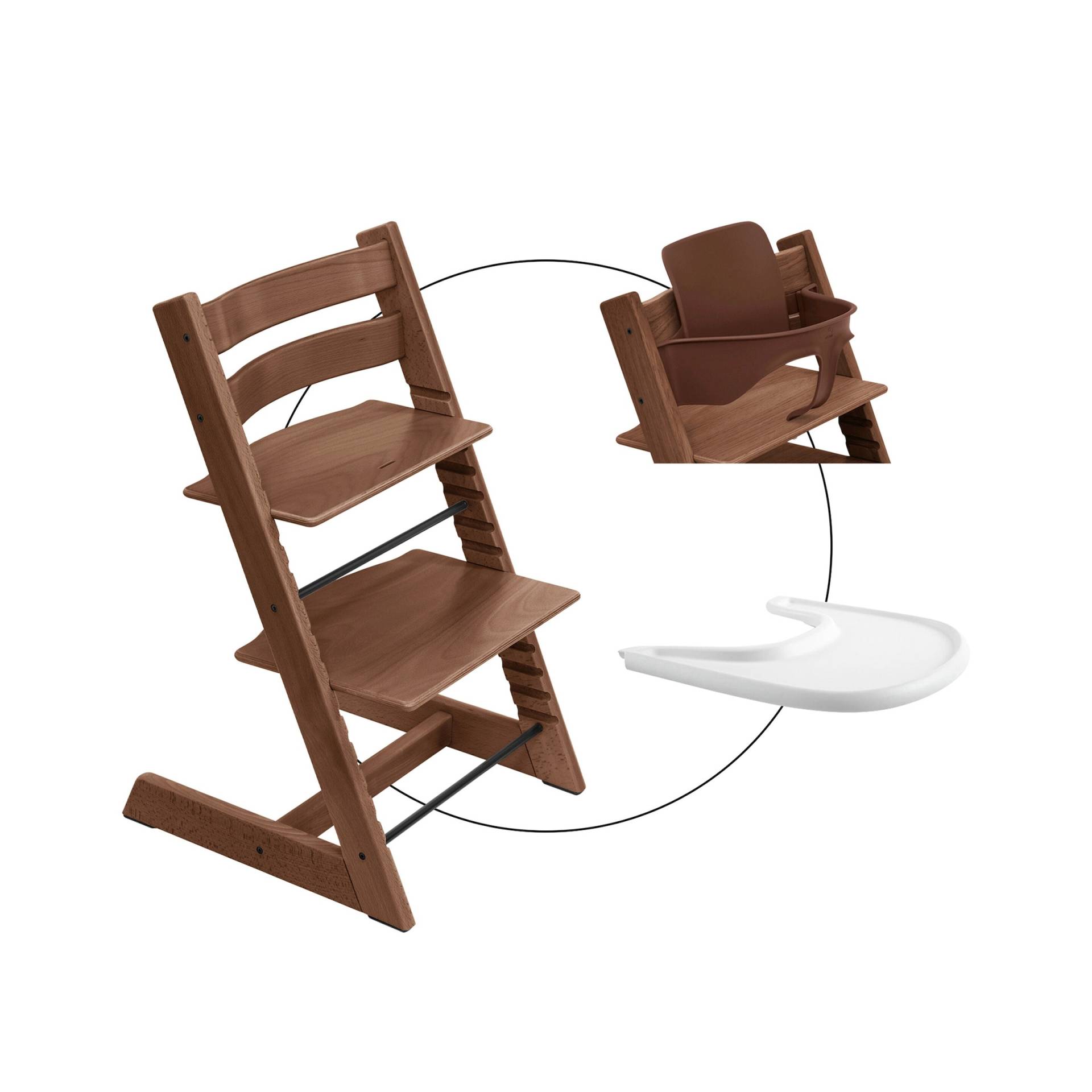 Stokke® Tripp Trapp® Bundle Treppenhochstuhl inklusive Babyset & Tray von Stokke