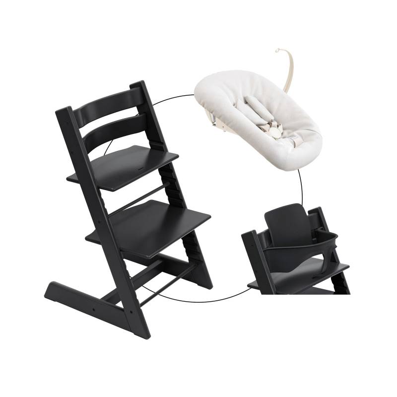 Stokke® Tripp Trapp® Bundle Treppenhochstuhl inklusive Newbornset Vanilla White & Babyset von Stokke