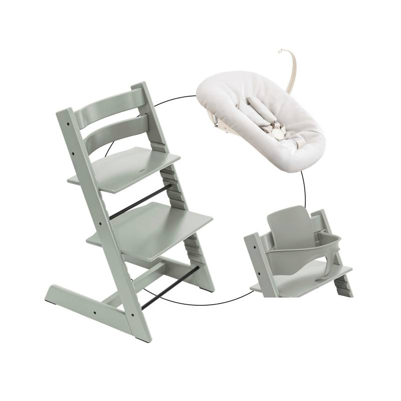 Stokke® Tripp Trapp® Bundle Treppenhochstuhl inklusive Newbornset Vanilla White & Babyset von Stokke