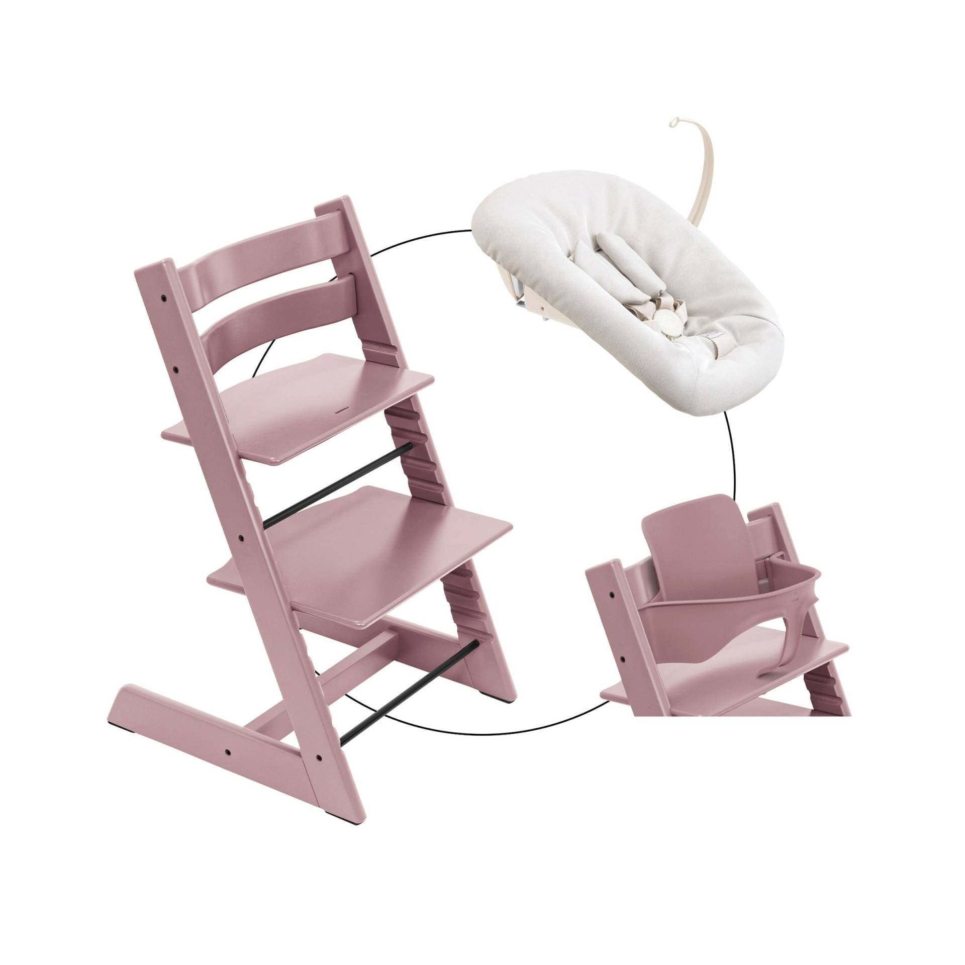 Stokke® Tripp Trapp® Bundle Treppenhochstuhl inklusive Newbornset Vanilla White & Babyset von Stokke