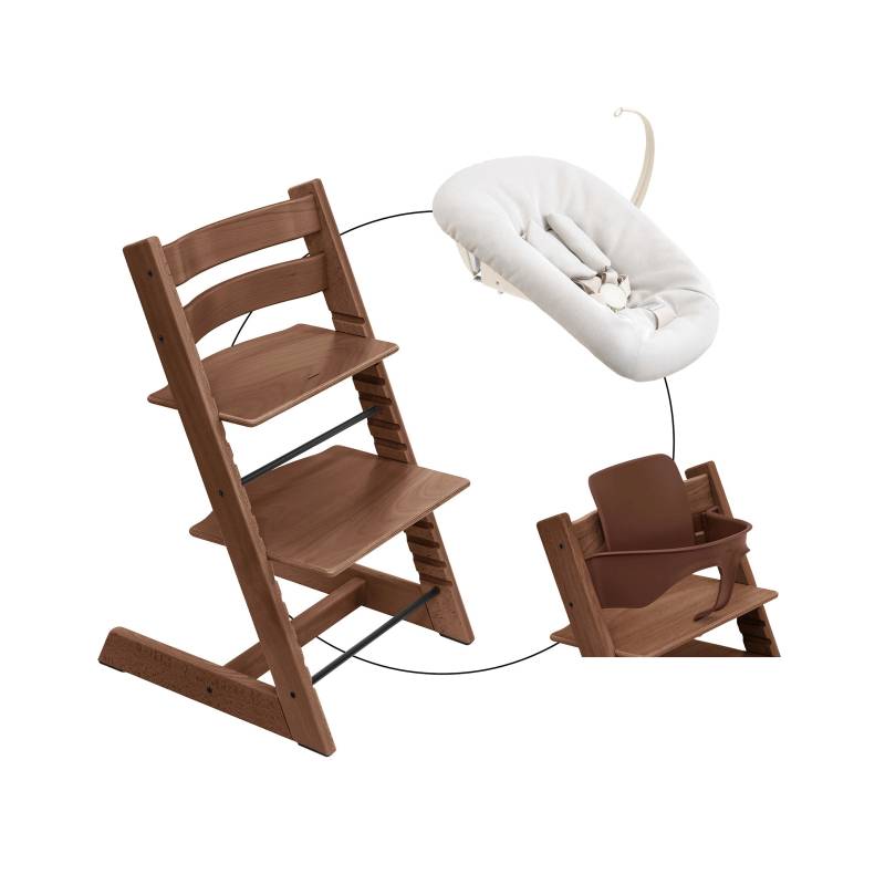 Stokke® Tripp Trapp® Bundle Treppenhochstuhl inklusive Newbornset Vanilla White & Babyset von Stokke