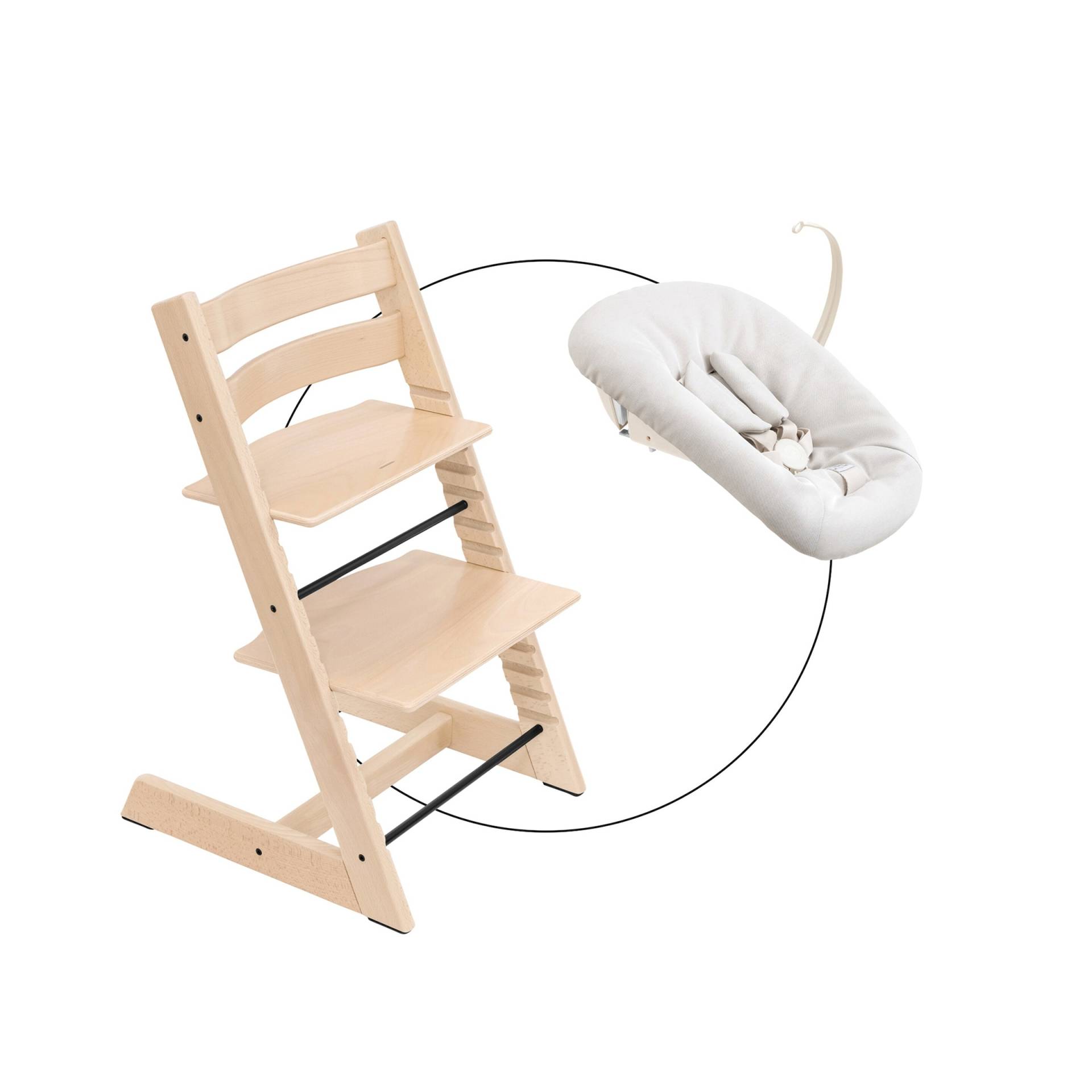 Stokke® Tripp Trapp® Bundle Treppenhochstuhl inklusive Newbornset Vanilla White von Stokke
