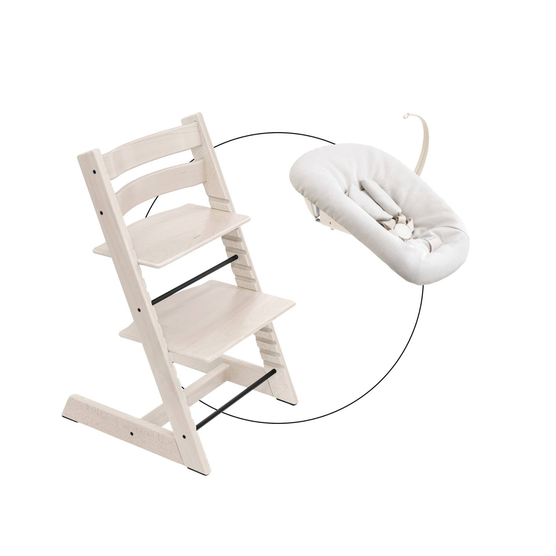 Stokke® Tripp Trapp® Bundle Treppenhochstuhl inklusive Newbornset Vanilla White von Stokke