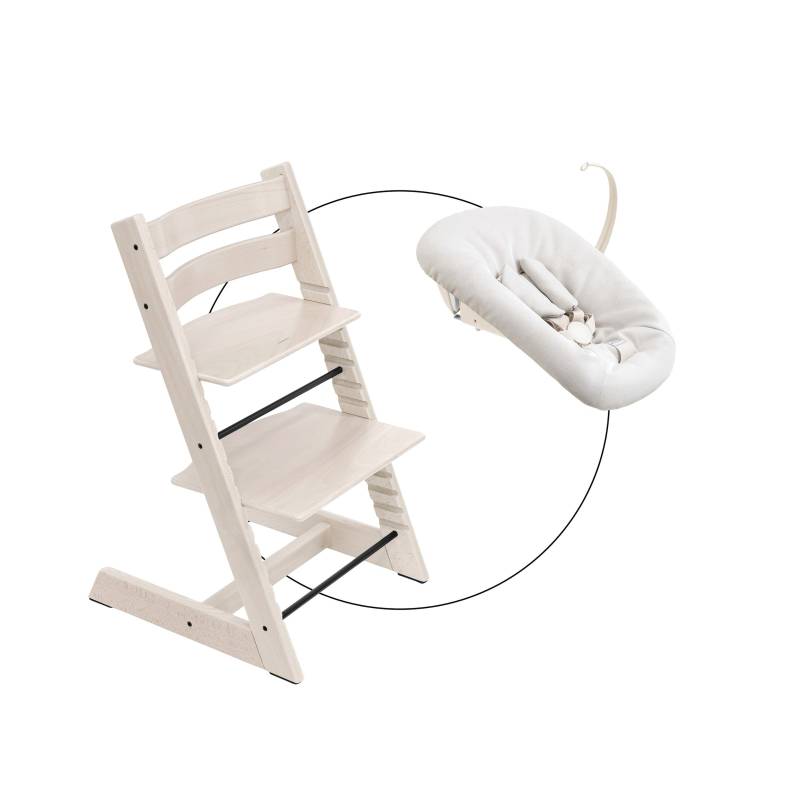 Stokke® Tripp Trapp® Bundle Treppenhochstuhl inklusive Newbornset Vanilla White von Stokke