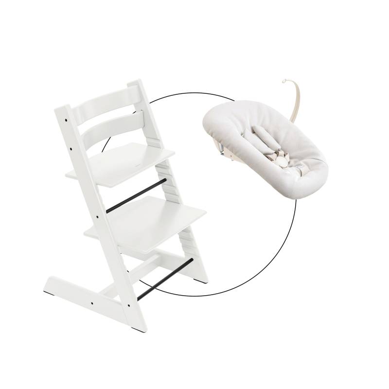 Stokke® Tripp Trapp® Bundle Treppenhochstuhl inklusive Newbornset Vanilla White von Stokke