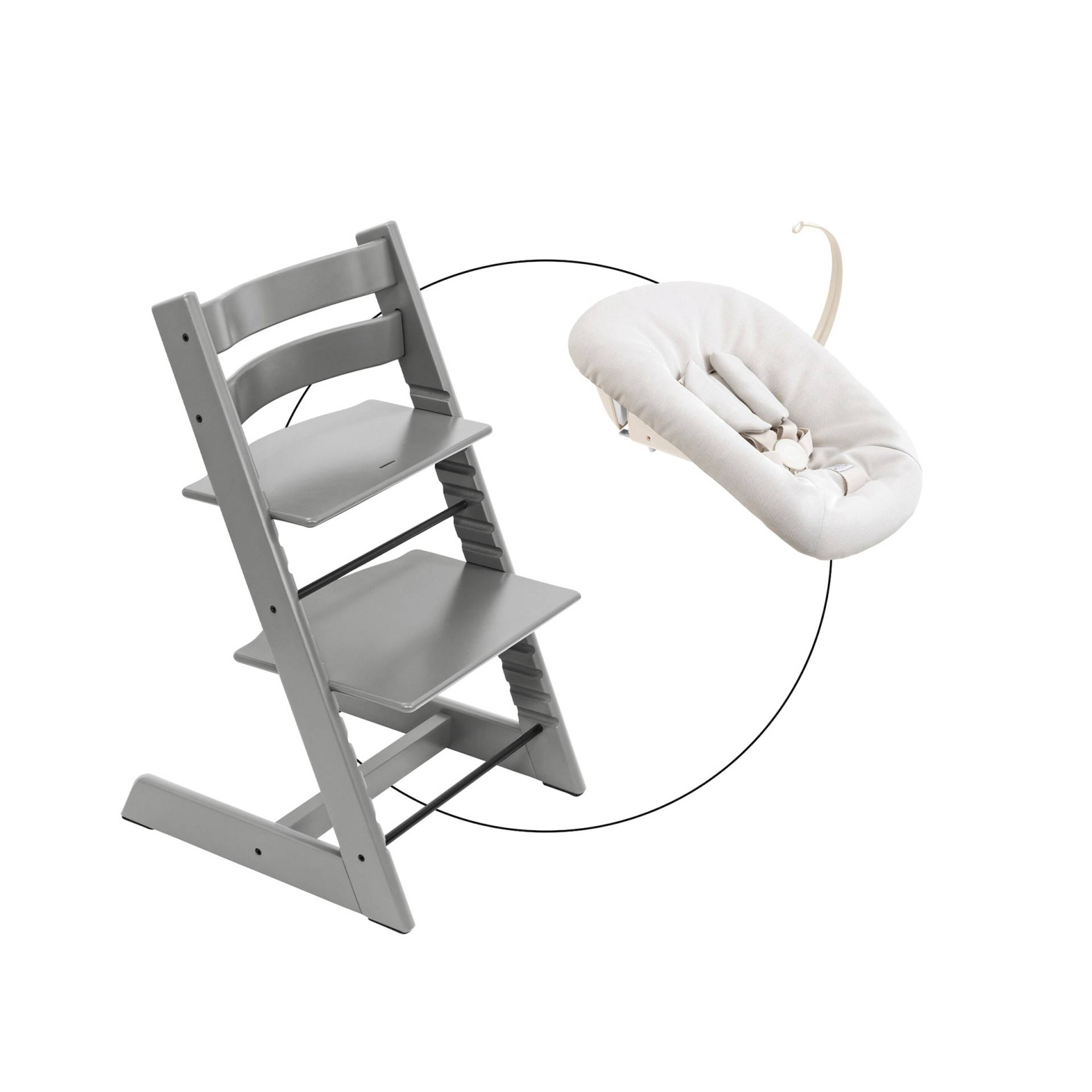 Stokke® Tripp Trapp® Bundle Treppenhochstuhl inklusive Newbornset Vanilla White von Stokke