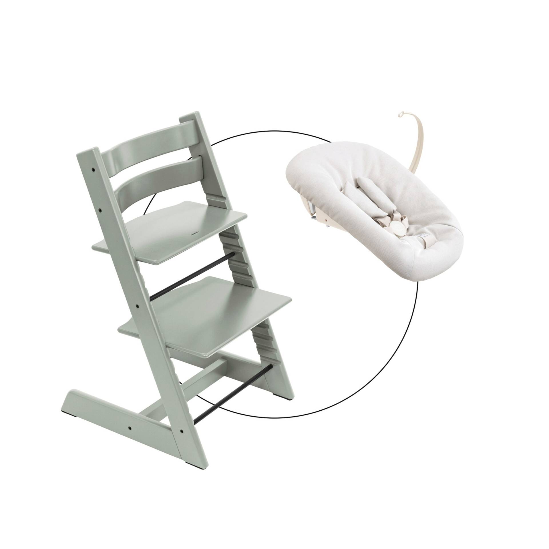 Stokke® Tripp Trapp® Bundle Treppenhochstuhl inklusive Newbornset Vanilla White von Stokke