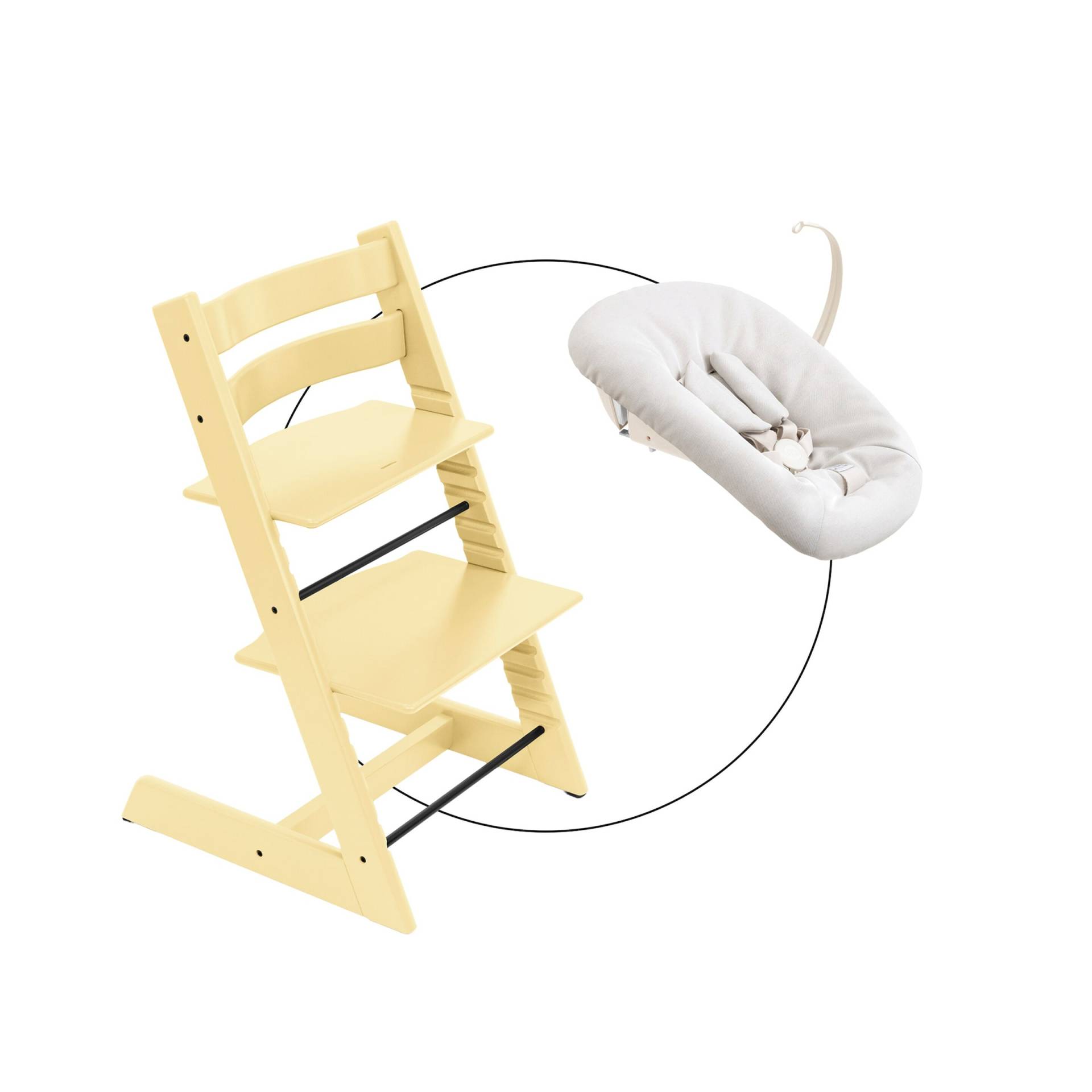 Stokke® Tripp Trapp® Bundle Treppenhochstuhl inklusive Newbornset Vanilla White von Stokke