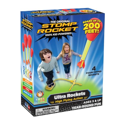 Stomp Rocket Original Ultra Rocket Launcher, 4 Raketen und Startrampe - Outdoor Druckluftrakete STEM/Mint Geschenk für Jungen und Mädchen ab 5 Jahren - Spielzeug für draussen Stomp Rocket Original Ultra Rocket Launcher, 4 Raketen und Startrampe - Outdoor Druckluftrakete STEM/Mint Geschenk für Jungen und Mädchen ab 5 Jahren - Spielzeug für draussen von Stomp Rocket