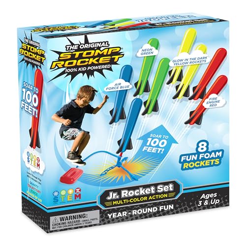 Stomp Rocket The Original Junior Rocket Launcher, 8 Multi-Color Schaumstoff Raketen and Startrampe - Mint Geschenk for Jungen und Mädchen - Alter 3+ - Outdoor Spass fürs ganze Jahr Stomp Rocket The Original Junior Rocket Launcher, 8 Multi-Color Schaumstoff Raketen and Startrampe - Mint Geschenk for Jungen und Mädchen - Alter 3+ - Outdoor Spass fürs ganze Jahr von Stomp Rocket