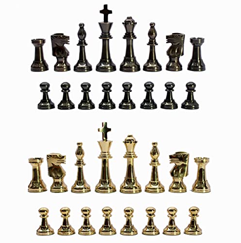 StonKraft Messing Schachfiguren Schachmünzen Bauern Schachfiguren (3 "Staunton) von StonKraft