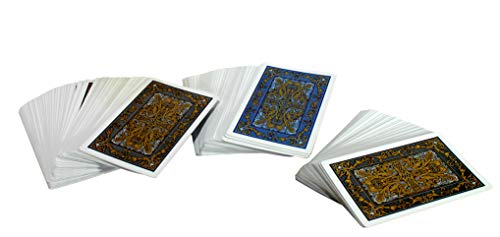 StonKraft Plastikbeschichtete Spielkarten | Bridge-Größe Karten (Set von 3) Brücken-Spielkarten für Blitz, Rommé-Party-Spiele von StonKraft