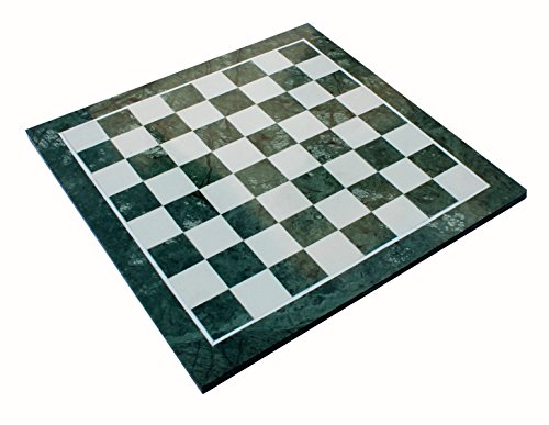 StonKraft Sammlerstück: Schachbrett aus grünem Marmorstein ohne Figuren und Spielsteine ​​– dekoratives Steinschach – Heimdeko – 50,8 cm von StonKraft
