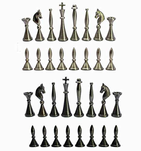 StonKraft Schachfiguren aus Messing, Münzen, Schachfiguren, Schachfiguren aus Kupfermetall - Hand-Carved Silver and Copper Finish Pieces StonKraft Schachfiguren aus Messing, Münzen, Schachfiguren, Schachfiguren aus Kupfermetall - Hand-Carved Silver and Copper Finish Pieces von StonKraft