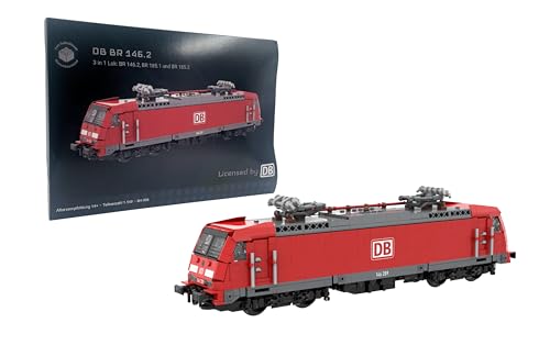 Stone Heap | BR 146 Klemmbaustein-Set | Offiziell lizenzierte Deutsche Bahn Lokomotive | 3-in-1 Modell: BR 146.2, BR 185, BR 185.2 | Modellbausatz für Eisenbahn-Fans & Sammler von Stone Heap