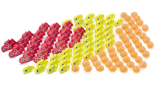 Stonemaier Games: Finspan Upgrade-Paket, Squishy-Eier und Holzfisch-Spielsteine, 40 junge Spielsteine, 20 Schulmarken und 50 Squishy-Eier-Spielsteine (TPR-Kunststoff) von Stonemaier Games