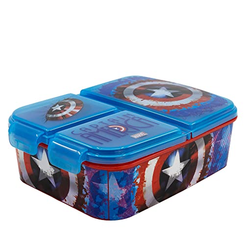 Stor Stor-16910 Sandwichbox Captain America, Mehrfarbig, einzigartig (16910) von Stor