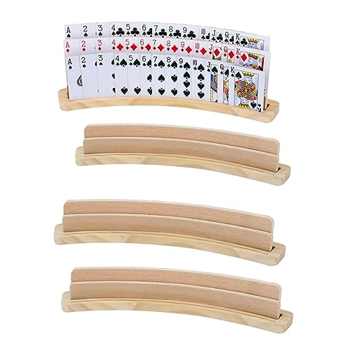 Kartenhalter Spielkarten | 2/4 Stück Spielkartenhalter Holz | Freihändiger Poker Karte Halter Ständer | Robuster Pokerzubehör Kartenhalter für Kinder, Senioren, Erwachsen Kartenhalter Spielkarten | 2/4 Stück Spielkartenhalter Holz | Freihändiger Poker Karte Halter Ständer | Robuster Pokerzubehör Kartenhalter für Kinder, Senioren, Erwachsen von Toolo