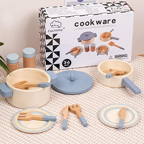 Zubehör für die Spielküche | 10-teiliges Küchenset aus für Kinder | Kinder Küchenzubehör Holzspielzeug | Montessori Spielzeug Küchenspielzeug Geburtstagsgeschenke für 3-6 jährige Jungen Mädchen von Storaffy