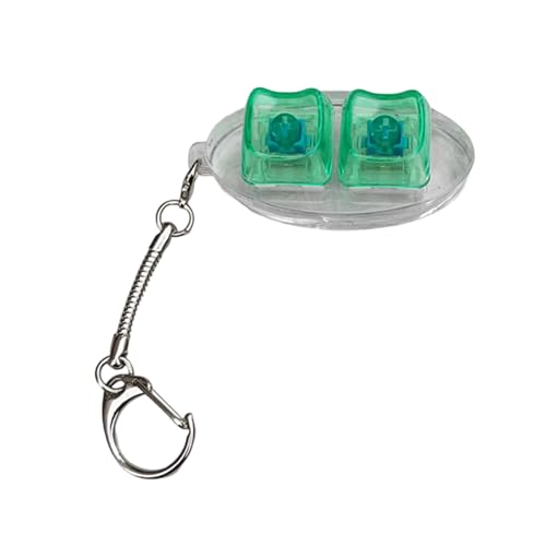 2 Schlüsselkaps Toy Switches Tester Keychain Tactiled Feedbacks Für Angst Und Reisespielzeug PC Legierungschlüsselcap von Storage Bag