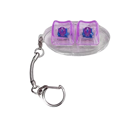 2 Schlüsselkaps Toy Switches Tester Keychain Tactiled Feedbacks Für Angst Und Reisespielzeug PC Legierungschlüsselcap von Storage Bag