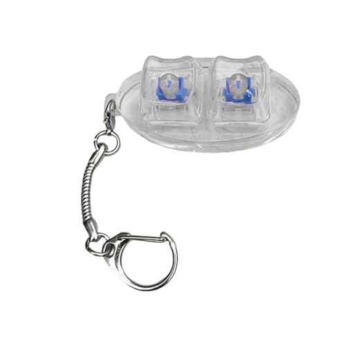 2 Schlüsselkaps Toy Switches Tester Keychain Tactiled Feedbacks Für Angst Und Reisespielzeug PC Legierungschlüsselcap von Storage Bag