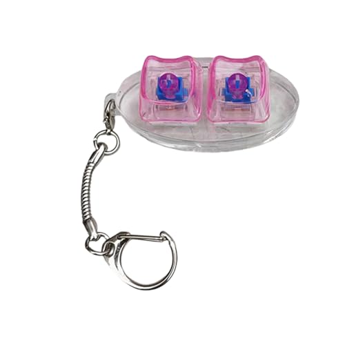 2 Schlüsselkaps Toy Switches Tester Keychain Tactiled Feedbacks Für Angst Und Reisespielzeug PC Legierungschlüsselcap von Storage Bag