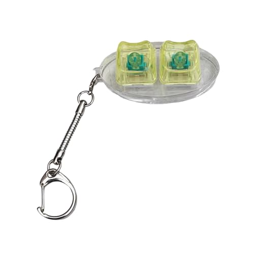 2 Schlüsselkaps Toy Switches Tester Keychain Tactiled Feedbacks Für Angst Und Reisespielzeug PC Legierungschlüsselcap von Storage Bag