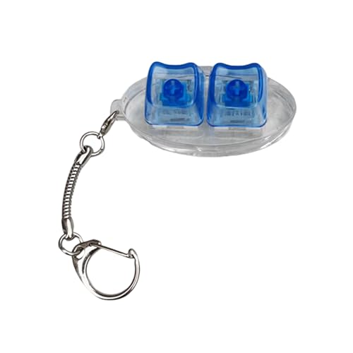 2 Schlüsselkaps Toy Switches Tester Keychain Tactiled Feedbacks Für Angst Und Reisespielzeug PC Legierungschlüsselcap von Storage Bag