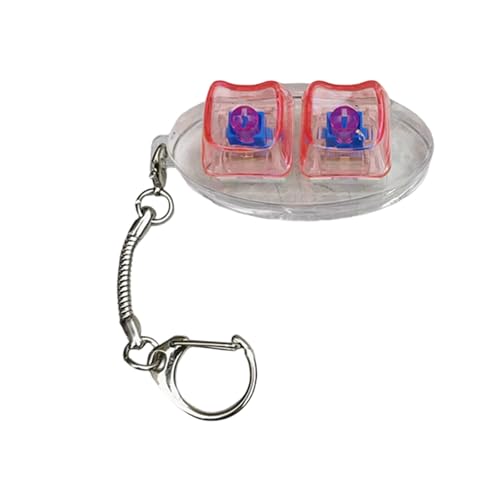 2 Schlüsselkaps Toy Switches Tester Keychain Tactiled Feedbacks Für Angst Und Reisespielzeug PC Legierungschlüsselcap von Storage Bag