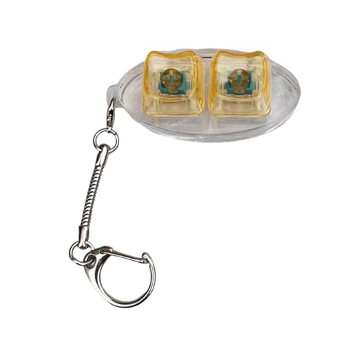 2 Schlüsselkaps Toy Switches Tester Keychain Tactiled Feedbacks Für Angst Und Reisespielzeug PC Legierungschlüsselcap von Storage Bag