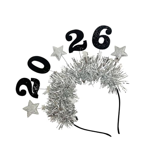 2026 Metallic New Year Stirnband Mit Glitters Star Lametta Accessoire Kostüm Kopfbedeckung Für Frauen Urlaub Event Party Kopfbedeckung 2026 Metallic New Year Stirnband Mit Glitters Star Lametta Accessoire Kostüm Kopfbedeckung Für Frauen Urlaub Event Party Kopfbedeckung von Storage Bag