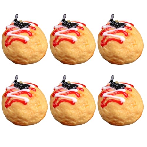 Storage Bag 6pcs Atificial Takoyaki Modelle Simulation Gegrillte Fleischrunden Modelle Photographie Requisiten Für Küchendekoration Display Realistic Fleischknödel Modell Modell Storage Bag 6pcs Atificial Takoyaki Modelle Simulation Gegrillte Fleischrunden Modelle Photographie Requisiten Für Küchendekoration Display Realistic Fleischknödel Modell Modell von Storage Bag
