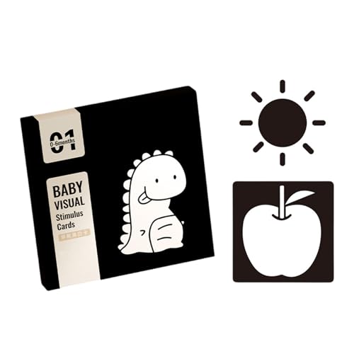 Baby Karten Hoher Kontrast Baby Spielzeug Schwarz Weiß Karten Sensorisches Spielzeug Neugeborenes Geschenk Für Babys Gehirnentwicklung Schwarz Weiß Blitzs Hoher Kontrast Sensorisch von Storage Bag