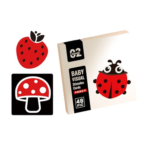 Baby Karten Hoher Kontrast Baby Spielzeug Schwarz Weiß Karten Sensorisches Spielzeug Neugeborenes Geschenk Für Babys Gehirnentwicklung Schwarz Weiß Blitzs Hoher Kontrast Sensorisch von Storage Bag
