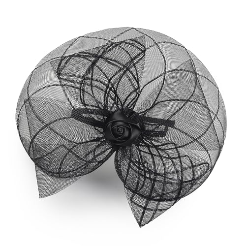 Elegant 1920er Rosette Gaze Fascinator Stirnband Mit Maschenschleier Für Cosplay Abend Sogar Elegantes Netzbrauthaarzubehör Elegant 1920er Rosette Gaze Fascinator Stirnband Mit Maschenschleier Für Cosplay Abend Sogar Elegantes Netzbrauthaarzubehör von Storage Bag
