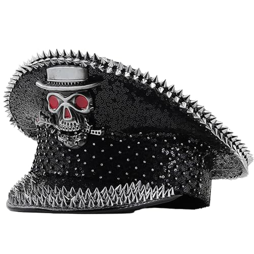 Fashion Sergeant Cap Mit Niet Besetzt Bühnenprops von Storage Bag