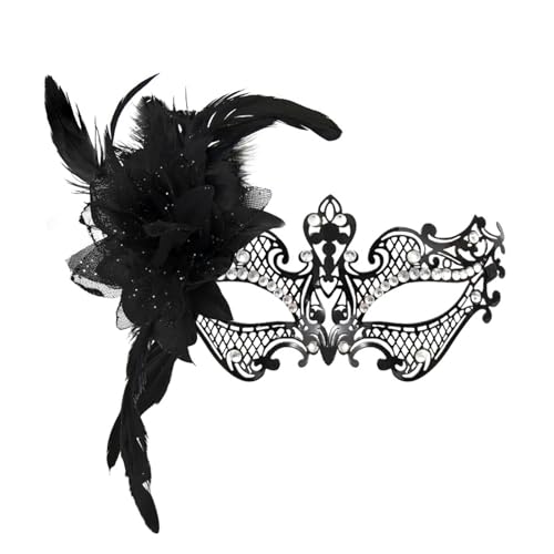 Frauen Maskerade Maske Mit Strasssteinen Prom Venezianer Party Halb Gesichtsspitze Eyemask Mardi Gras Masquerade Halbgesicht Für Proms Und Halloween von Storage Bag