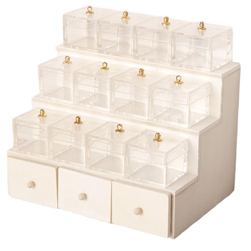 Miniatur Stufen Display Rack 1/12 Holzpuppenhäuser Dekoratives Zubehör Abgestuft Und Realistisch Für Modellenthusiasten Display Ständer von Storage Bag