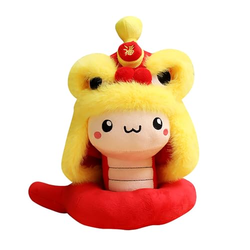 Schlangenjahr Maskottchen Stofftiere Zodiacs Schlangenplüschspielzeug Schöne Stofftiere Plüsch Spielzeug Puppen Neujahr Geburtstagsgeschenk Spielzeugpuppe von Storage Bag